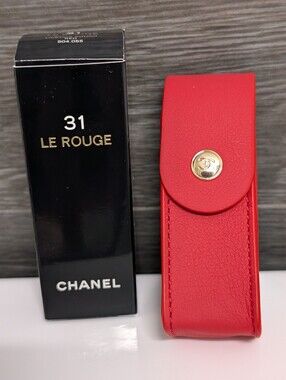 Nib! Chanel 31 Le Rouge Lipstick Pouch Carring Case